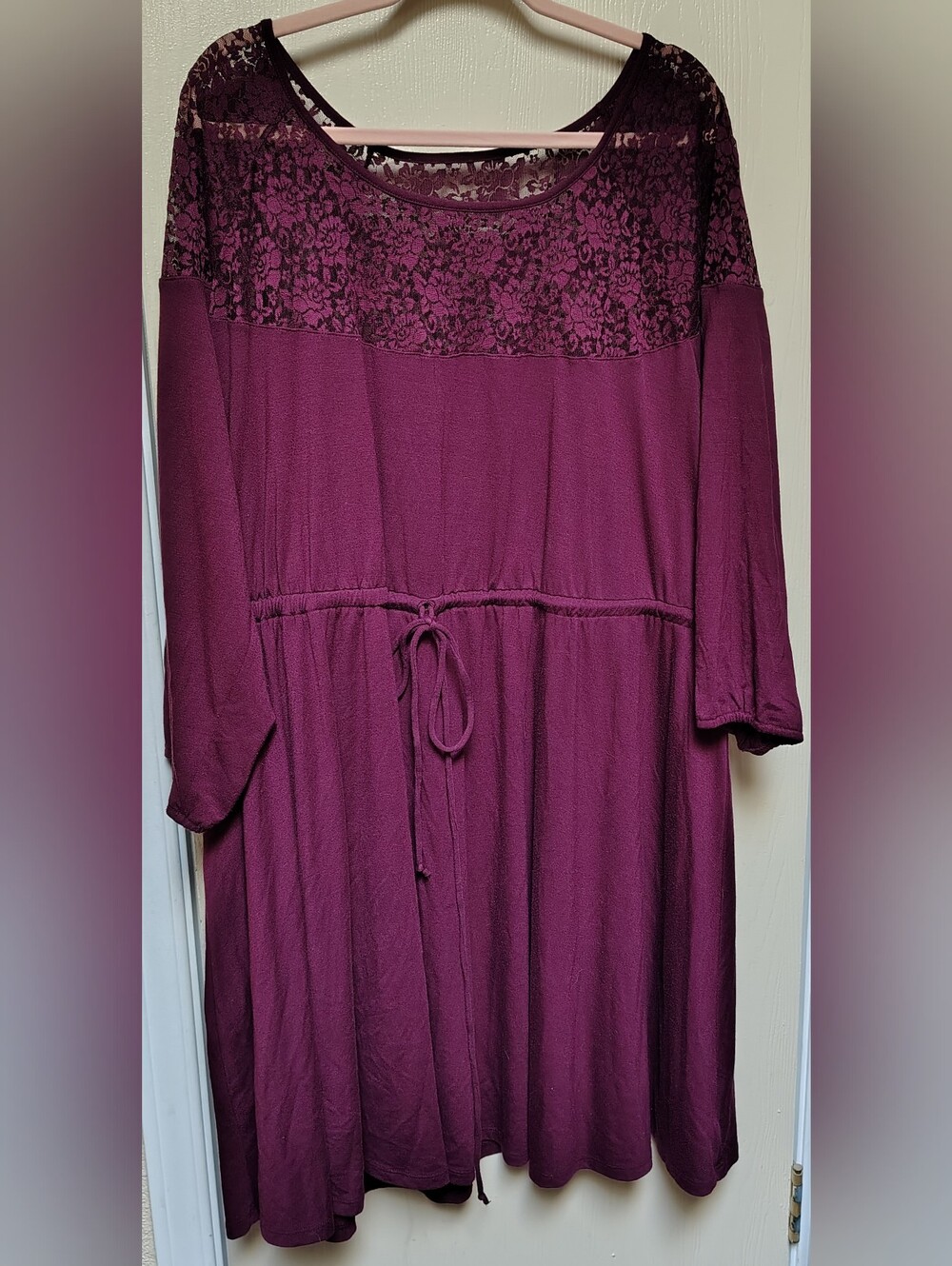 Torrid Burgundy Lace Yoke Dress